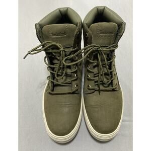 Timberland Womens Skyla Bay Green Shoes Flats Lace-Up Ankle Nubuck Boots Sz 7.5